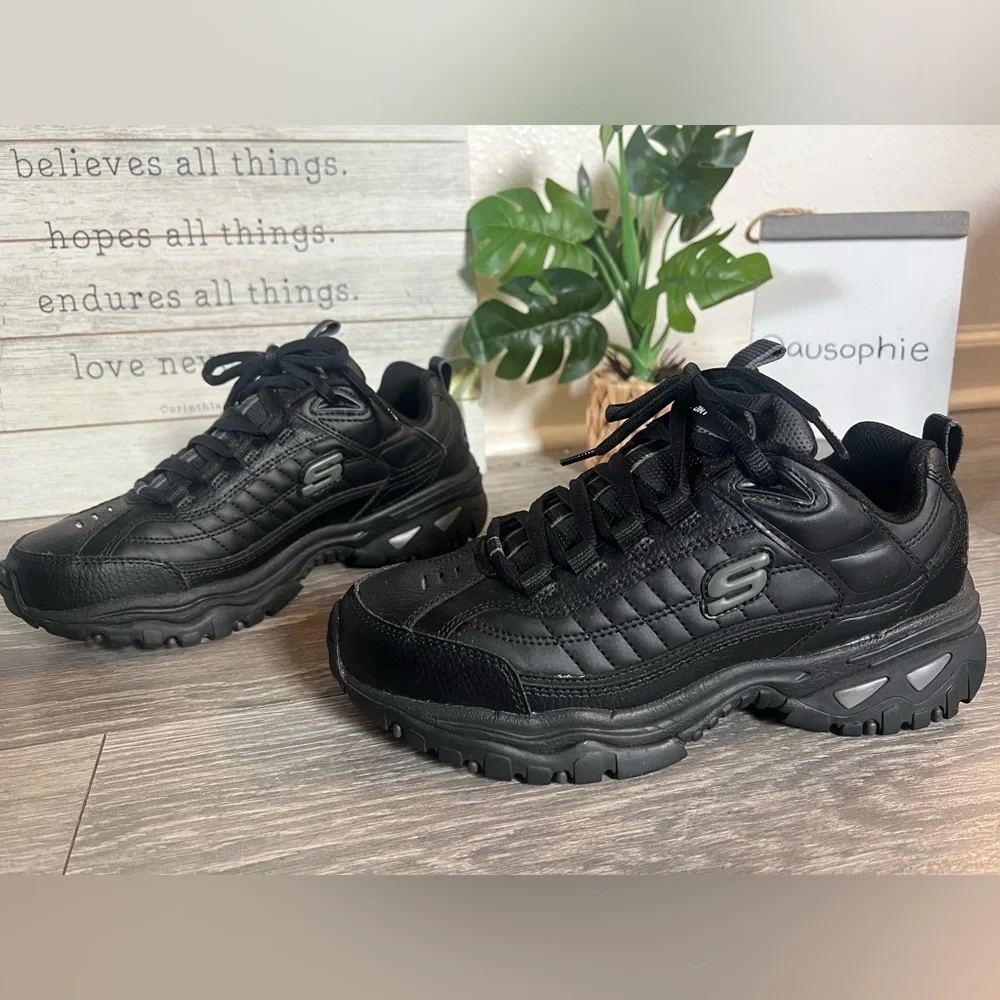 NEW! Skechers Sport Men's After Burn Leather Walking Sneakers. Size 7